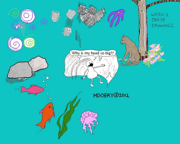 week 2 drawing Little Bunny has a big head